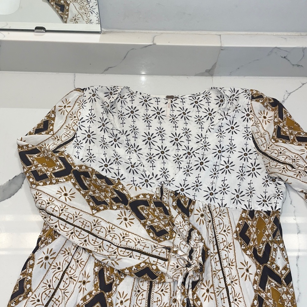 Free people patterened tunic blouse